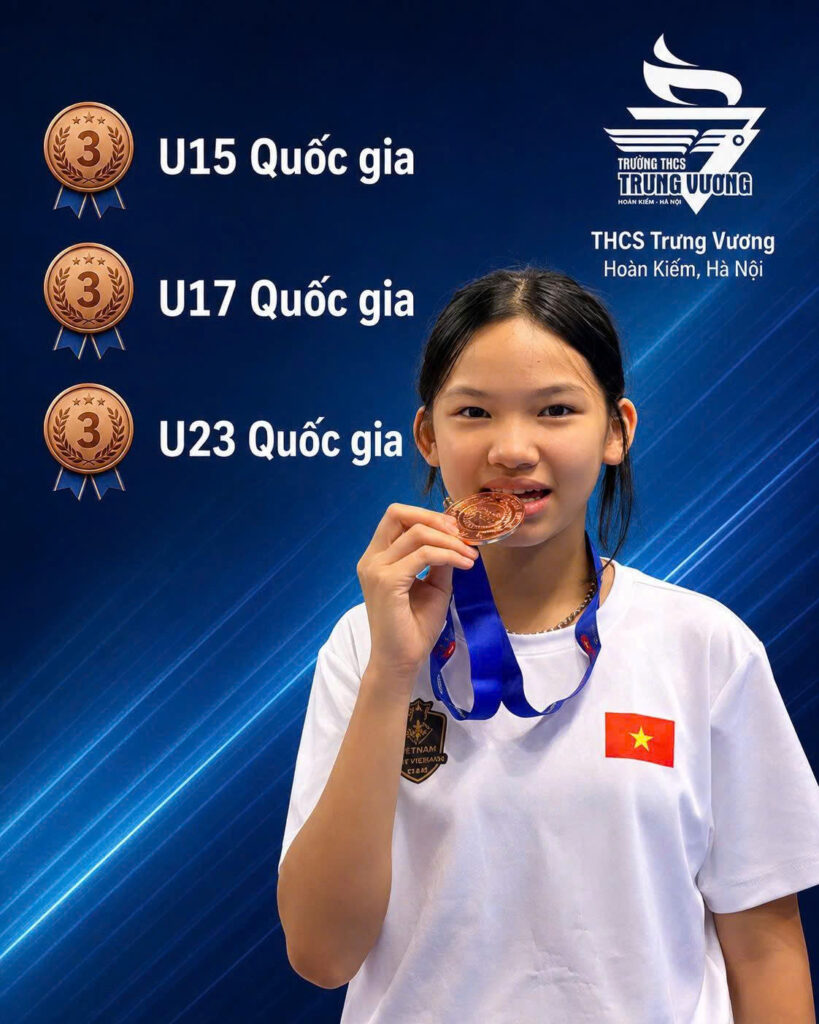THCS Trưng Vương — HCĐ U15, U17, U23 Quốc gia